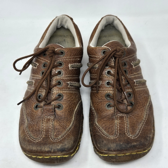 DR MARTENS Mens Size 10 Air Wair Casual Oxford Brown Leather Shoe 11215 - Picture 2 of 9